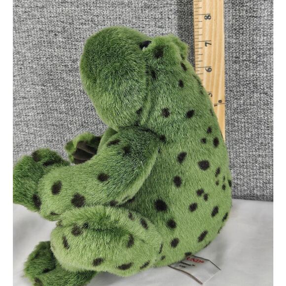 GUND VINTAGE 80's GREEN JEREMIAH "SITTING BULLFROG PLUSH" TOY CROAKING RATTLE 8" - Picture 7 of 9